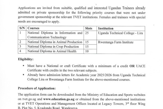 Special TVET Sponsorship - 2025